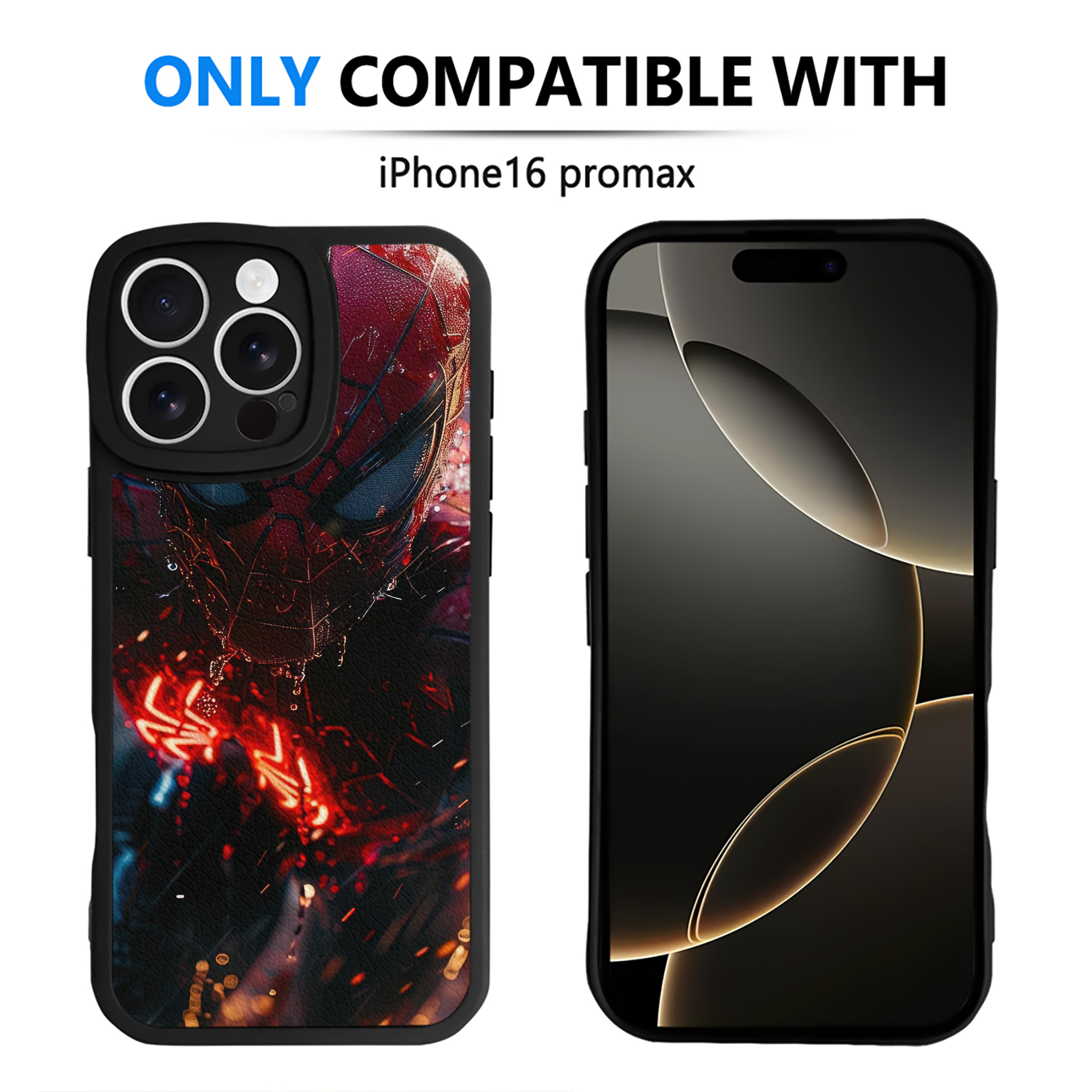 Spider Man スパイダーマン 【iPhone 16シリーズ対応】シリコンスマホケース（レザー調） 材質：シリコン